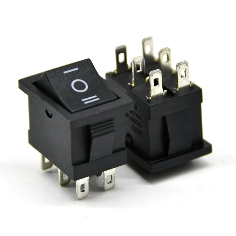 10Pcs KCD1 Drukknop 15X21Mm 2 /3 Pin Spst Mini Switches 10A/125V 6A/250V Snap-In On-Off-On Boot Rocker Switch