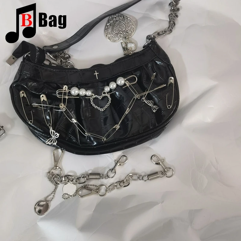 Harajuku Frauen Gewürz Mädchen Umhängetaschen Handtaschen Taschen Umhängetasche Y2k Mädchen Punk Tasche weibliche Schmetterling Tasche Achsel Tasche