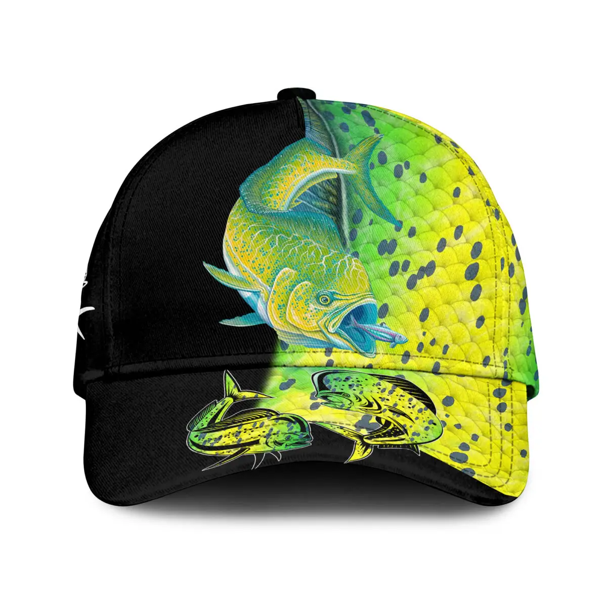 Baseball Cap Bass Walleye Fishing Multicolor Printed Snapback Hat Unisex Adult Hip Hop Headwear Outdoor Sun Visor