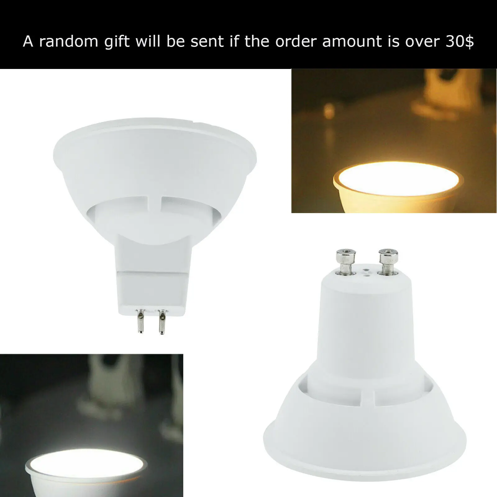 180° Degree Wide Beam Dimmable LED Spotlights Acrylic+Aluminum 10W GU10 MR16 220V 230V 240V Bedroom Table Lamp Bulbs White Spot