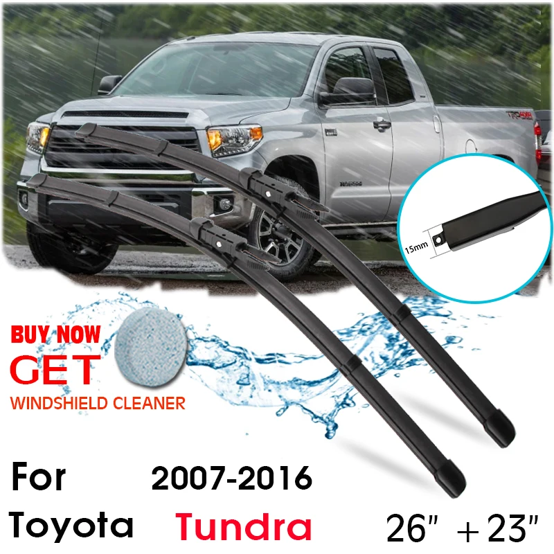 

Car Blade Front Window Windshield Rubber Silicon Refill Wiper For Toyota Tundra 2007-2016 LHD / RHD 26"+23" Car Accessories