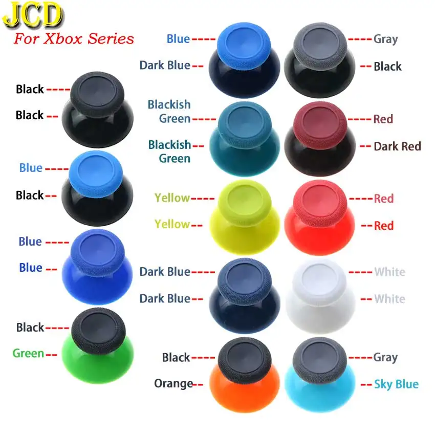 JCD 2PCS Thumbsticks สำหรับ Xbox Series S / X Controller 3D Analog สำหรับ Xbox Series จอยสติ๊กหมวกฝาครอบหมวกเห็ด