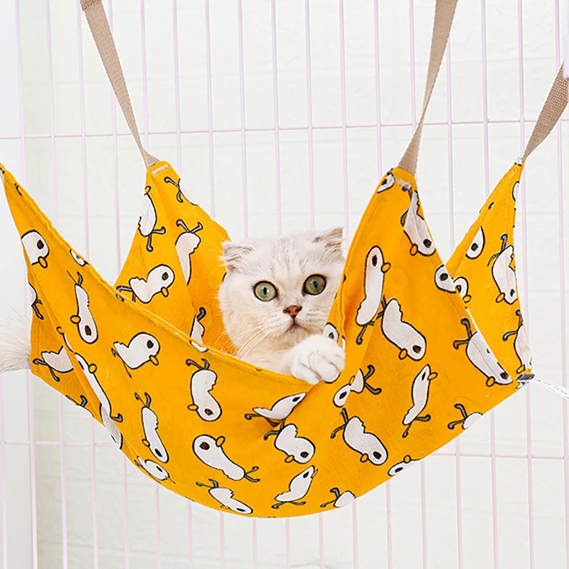 Cat Cage Hammock Breathable Duck Fashion Kitten Hanging Bed Kitten Cage Hammock Pet Kitten Cage Bed Cover Cushion