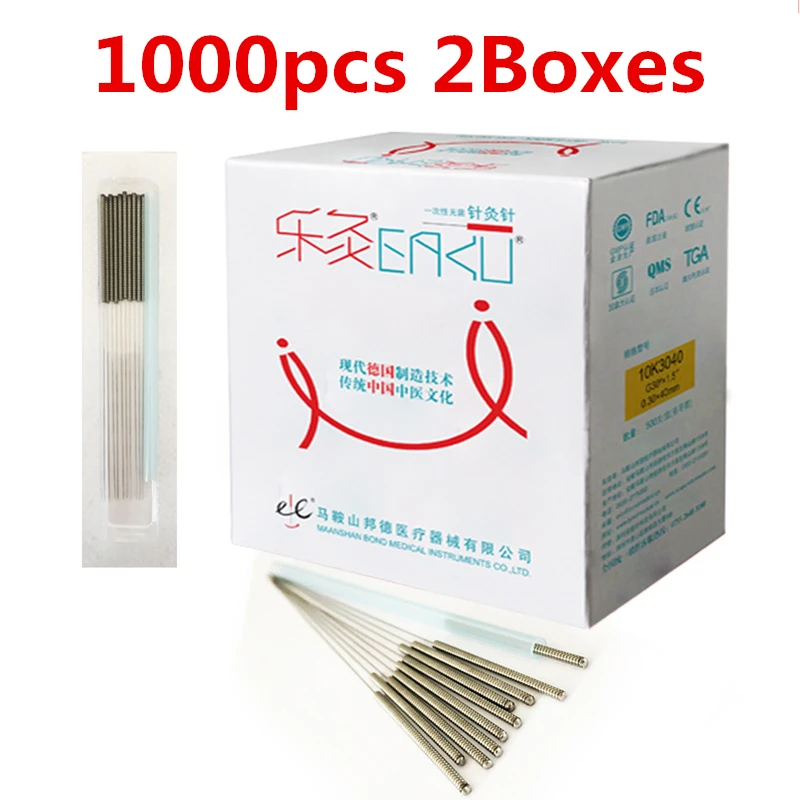 

1000pcs/2 Boxes Eacu Acupuncture Needles EACU Disposable Sterile Needle