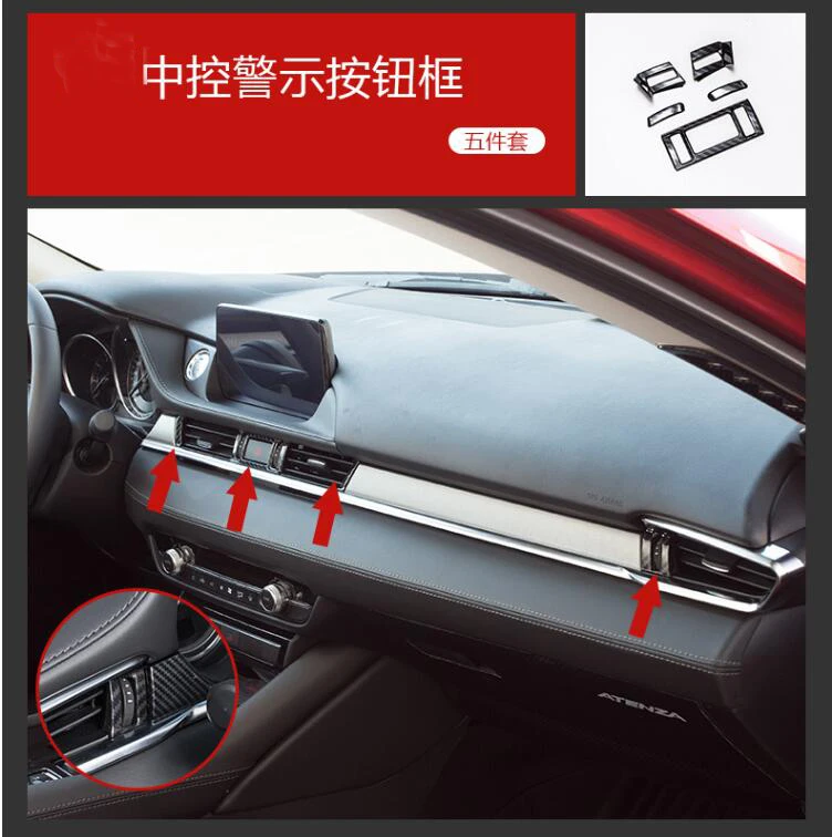 ABS Chrome For Mazda Atenza 2021 Car Central Control Air Outlet Panel cover trim auto accessories styling