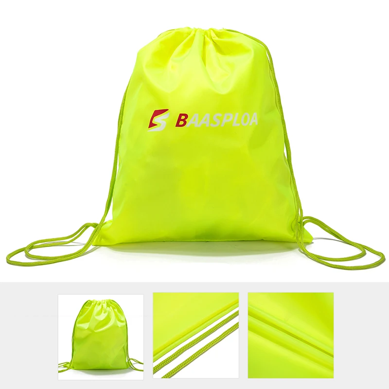 Baasploa, bolsa de gimnasio plegable impermeable, mochila de Fitness con cordón, bolsillo para tienda, senderismo, Camping, playa, natación, bolsas