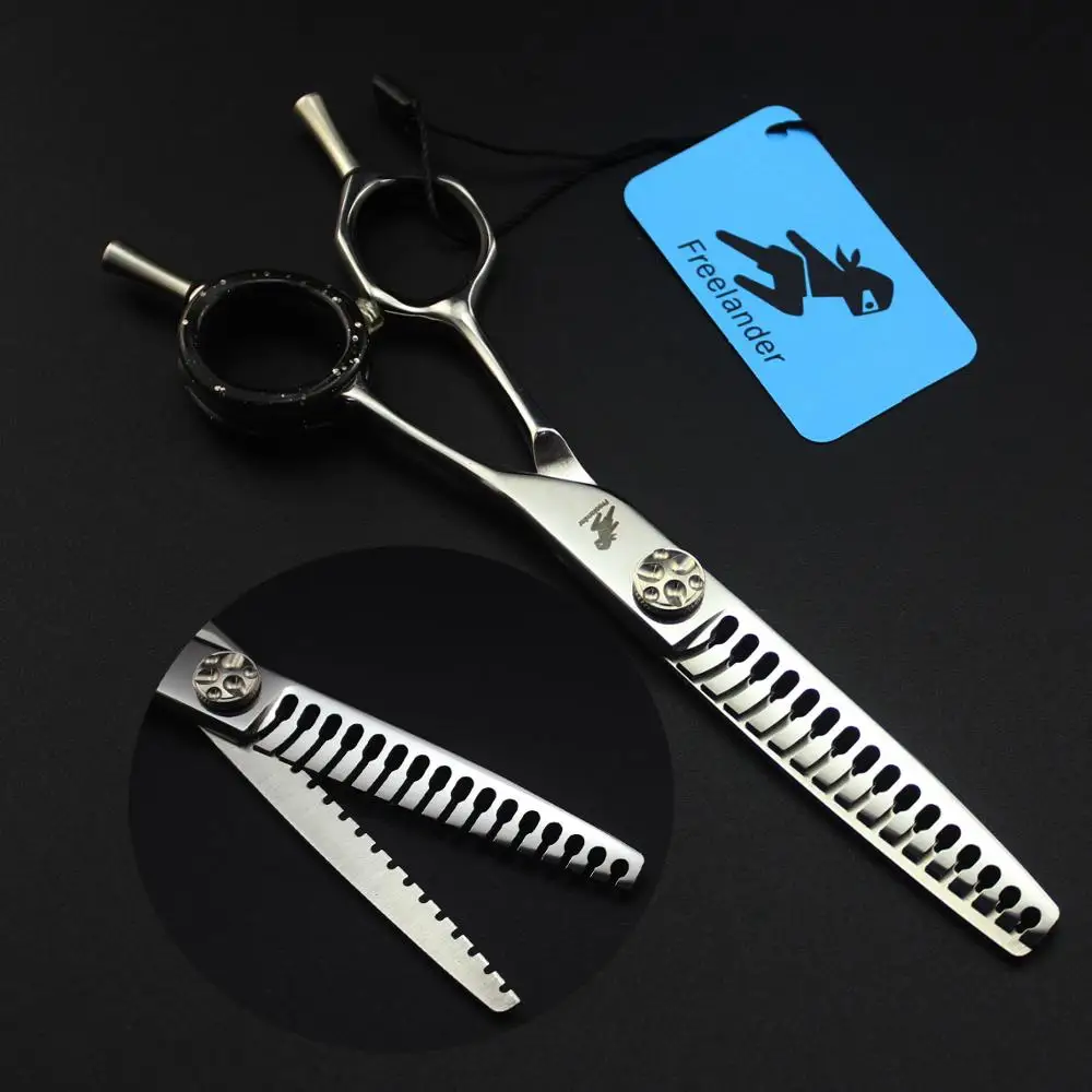 

6.0" Silver Japanese 440c Seamless double tooth Hair Scissors Hairdressing Scissors Shears Hairdresser Shaver Haircut scissors