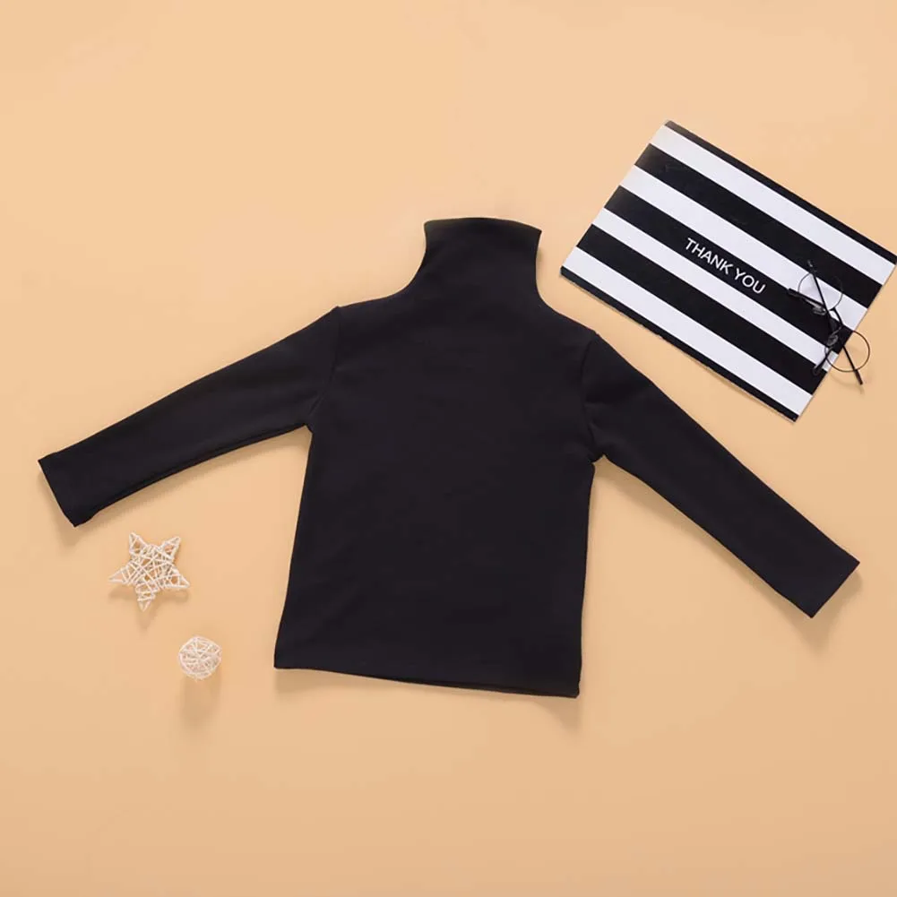 Baby Kinder Mädchen Rolli Basic Solide T-shirt Tops Kleinkind Kinder Mädchen Herbst Frühling Langarm T Tops Baby Kleidung 1-6Y