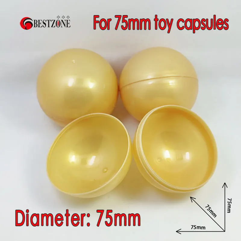 20Pcs/Lot 75MM 2.95Inch Colorful Empty Plastic Toy Capsules Surprise Balls Gashapon Empty Container Shell For Kids Toys