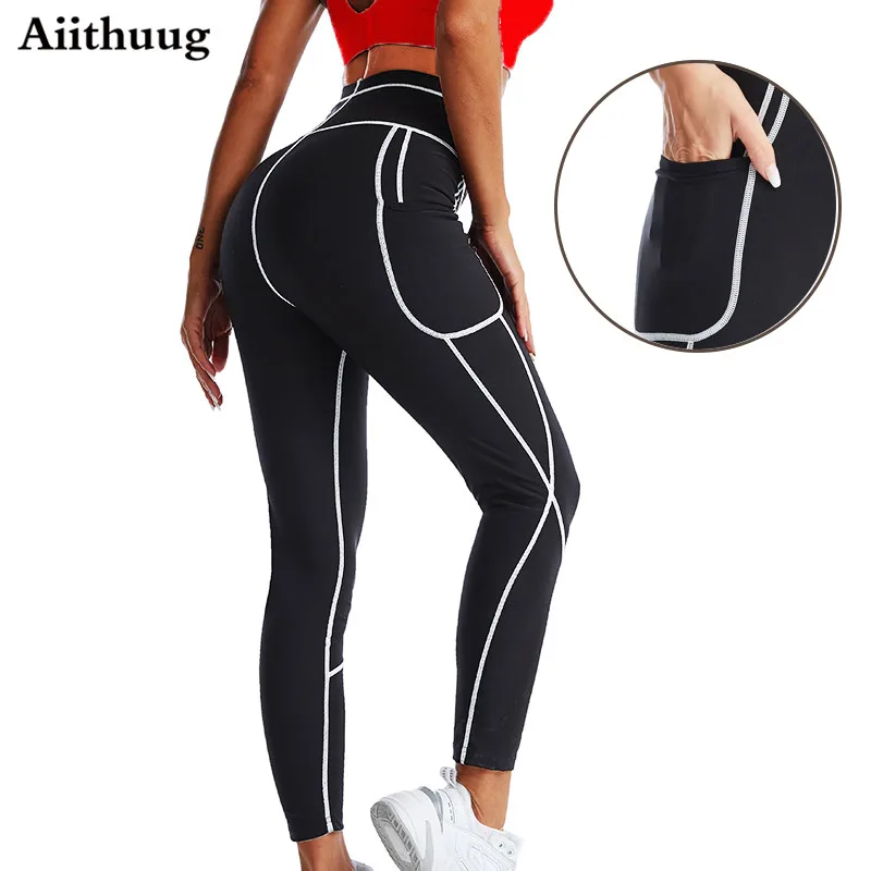 

MrifDila Women Neoprene Sauna Slimming Pants Hot Thermo Sweat Body Shaper Capri for Leggings Workout Shapers for Weight Loss