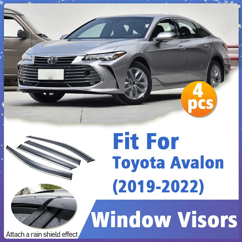 

Window Visor Guard for Toyota Avalon 2019-2022 Vent Cover Trim Awnings Shelters Protection Sun Rain Deflector Auto Accessories