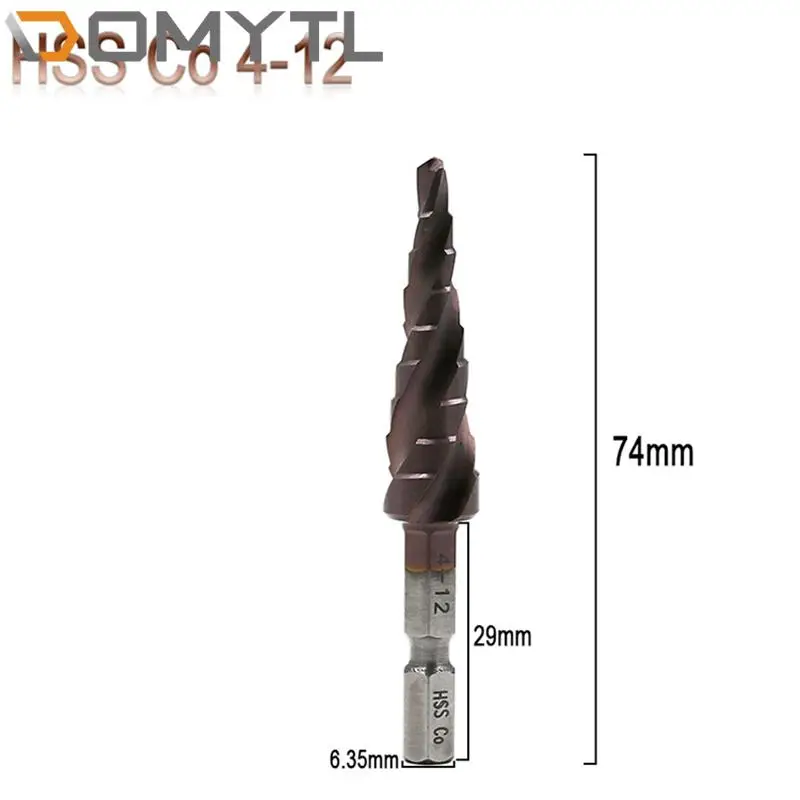 Three-blade Spiral Groove Step Drill Hexagonal Shank Stainless Steel Metal Hole Opener Reaming Countersunk Drill