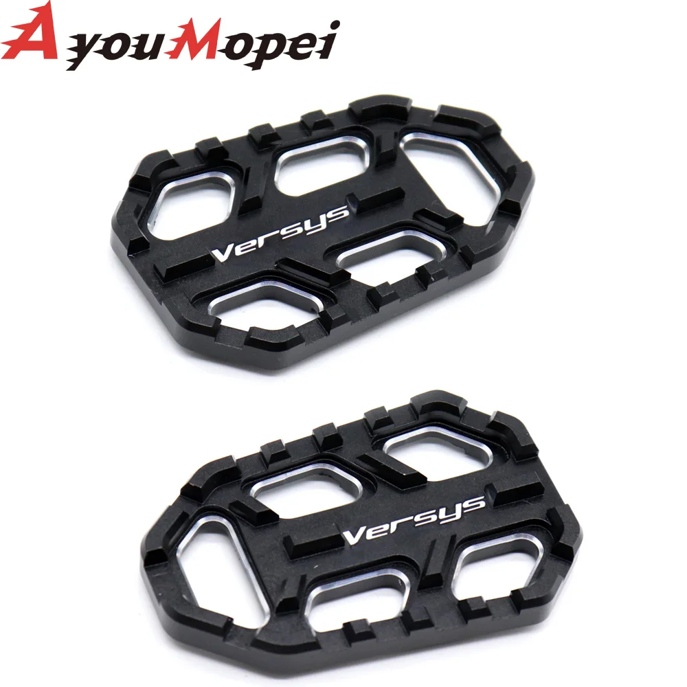 Footpeg Versys650 1000 Versys X-300 Footrest Foot Pegs Pedals Foot Rest for Kawasaki Versys 650 Versys1000 X300 Enlarged Pedal