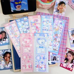 Korean Cute Animals Laser Stickers Photo Frame Decoration Idol Card Scrapbook Sticker Diary DIY Planner Stationery Stick Label