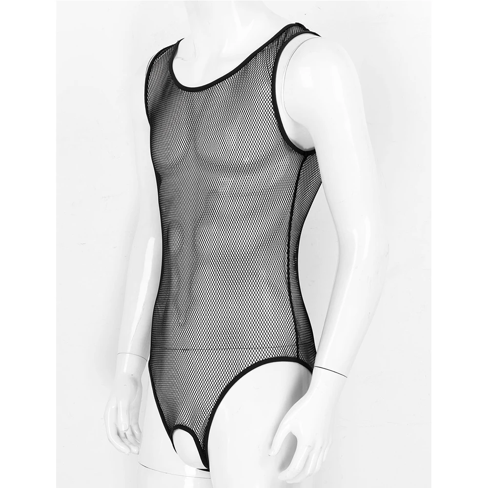 Lingerie Transparente en Résille pour Homme, Sous-Vêtements Sexy, Vêtements de Nuit Transparents, 7.0