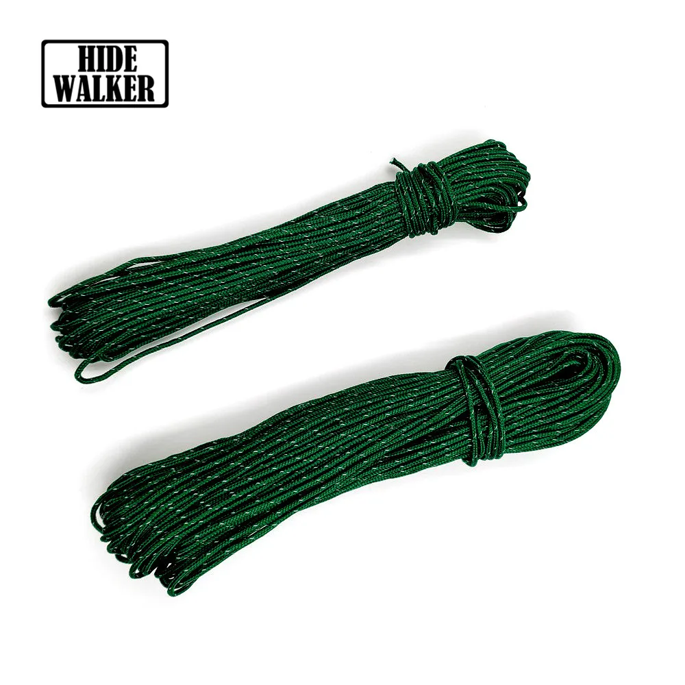 20m 50m Reflective Tent Rope Multifunction Guyline Camping Accessory Tent Supplies Clothesline Knife Handle Winding DIY Paracord