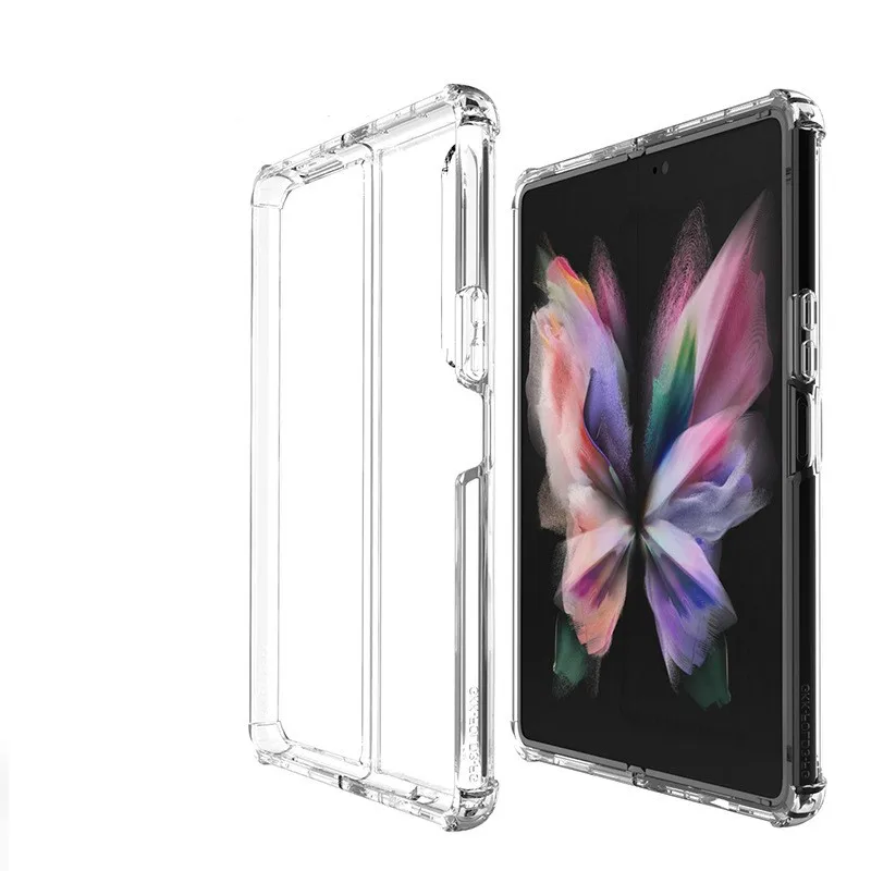 Crystal Clear Case for Samsung Galaxy Z Fold 3 Transparent Case All-inclusive Explosion Proof Cover for Galaxy Z Fold3 Case New