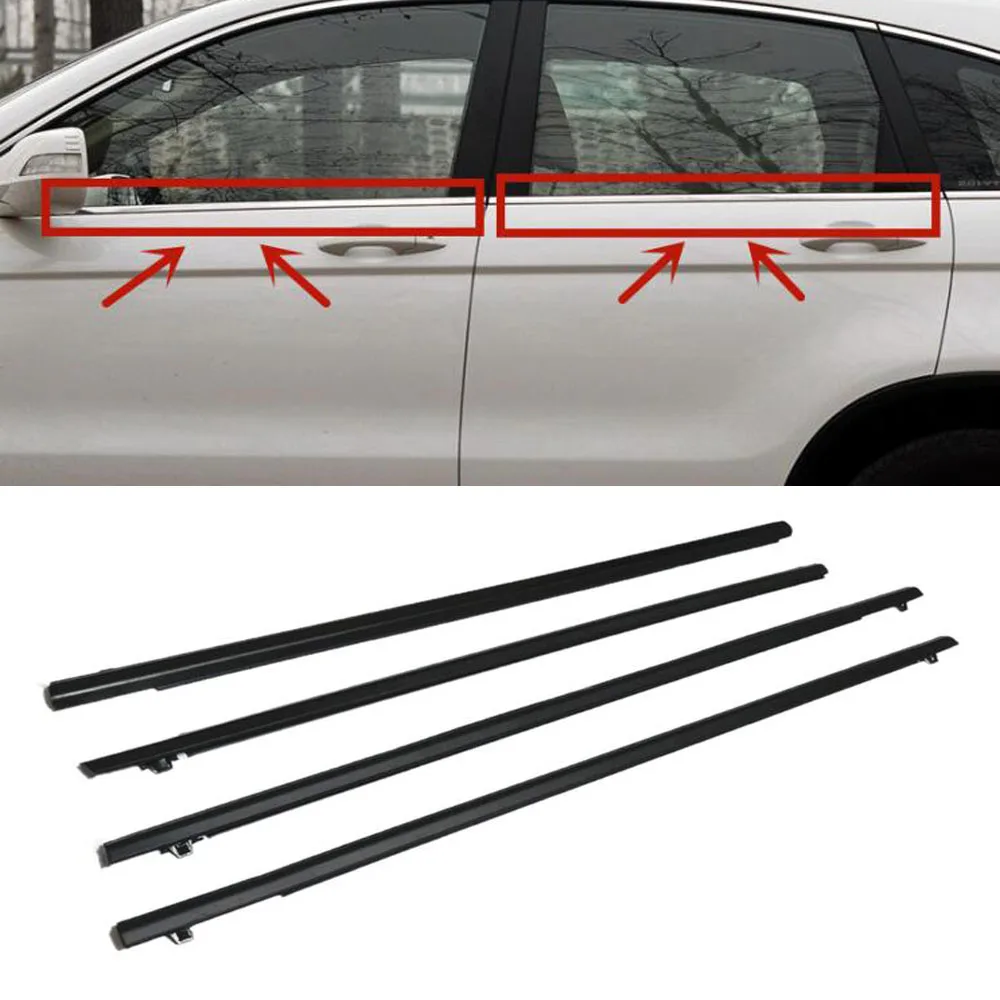 

For Honda City 2009-2014 2015-2018 Car Window Moulding Trim Weatherstrips Seal Exterior Auto Accessories 4pcs