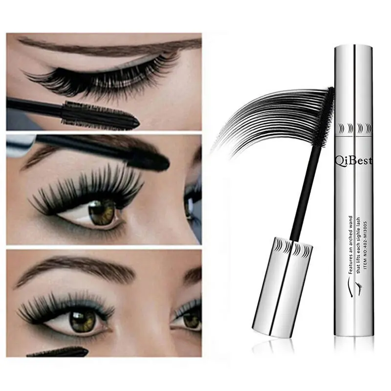 QiBest 5ml 3D Schwarz Mascara Professionelle Wasserdichte Seidige Wimpern Verlängerung Make-Up Kosmetik Verlängerung Curling Mascara