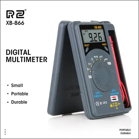 RZ Mini Multimeter Auto Range Voltmeter Tester 200MVto 600V AC/DC Handheld Pocket Digital Multimeter Capacimetro Rlc Meter