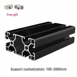 1pcs 4080 T-Slot Aluminum Profile Extrusion Frame Black 100-1000mm For Laser Engraving Machine 3D Printer Camera Slider Furnitur