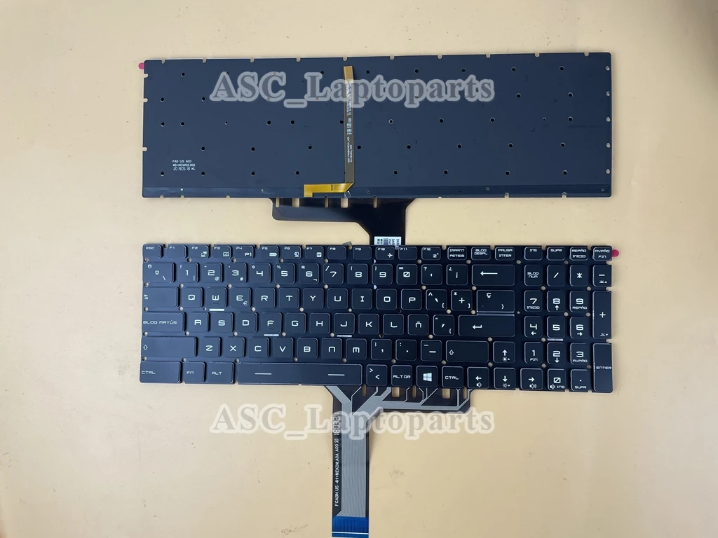 Imagem -02 - Teclado Espanhol Teclado para Msi Gt62vr 6rd Gt62vr 6re Gt72vr 6rd Gt72vr 6re Gt72s 6qd Gt72s 6qe Dominator Backlit Cristal Novo