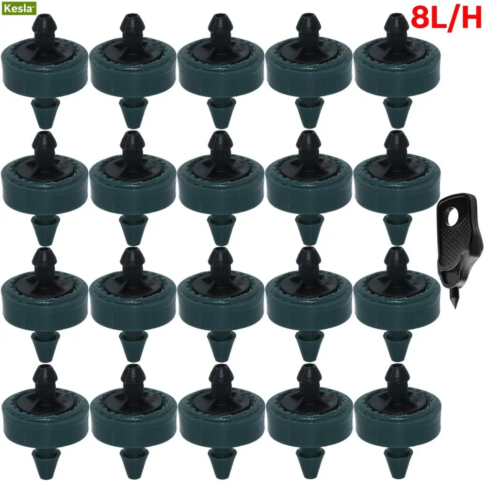 20-50pcs Greenhouse 8L/H Adjustable Dropper Flow Pressure Compensating Dripper 2L/H 4L/H Emitter Drip Irrigation System Garden images - 6