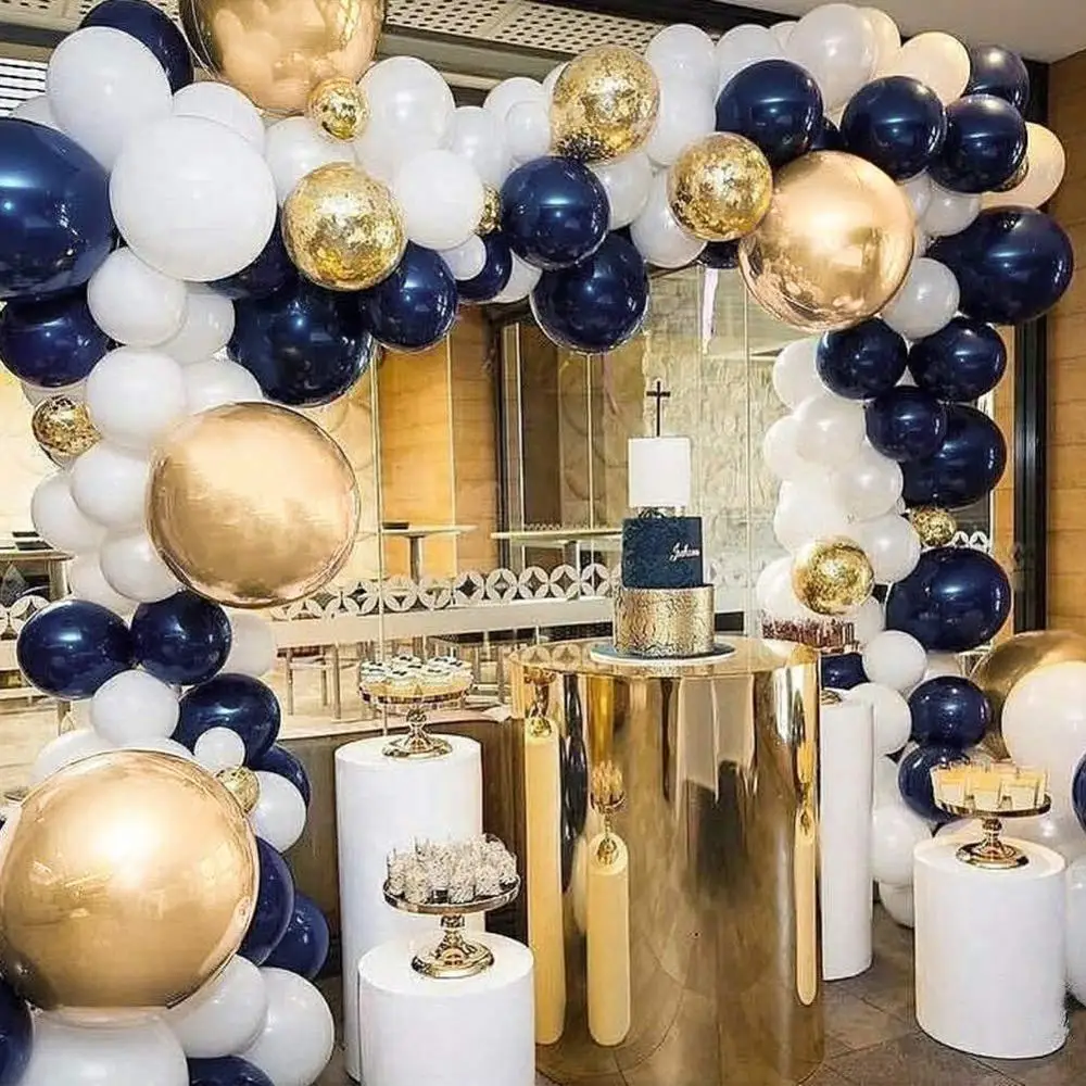 109pcs Party Decorations Balloon Chain Balloons Navy Blue Theme Birhtday Balloons Party Supplies Arch Kit Latex Ballon Chains