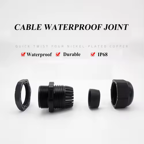1/2/5/10pcs Waterproof Cable Gland Cable Entry IP68 PG7-PG36  White/Black Nylon Plastic Connector Joint - Image 3