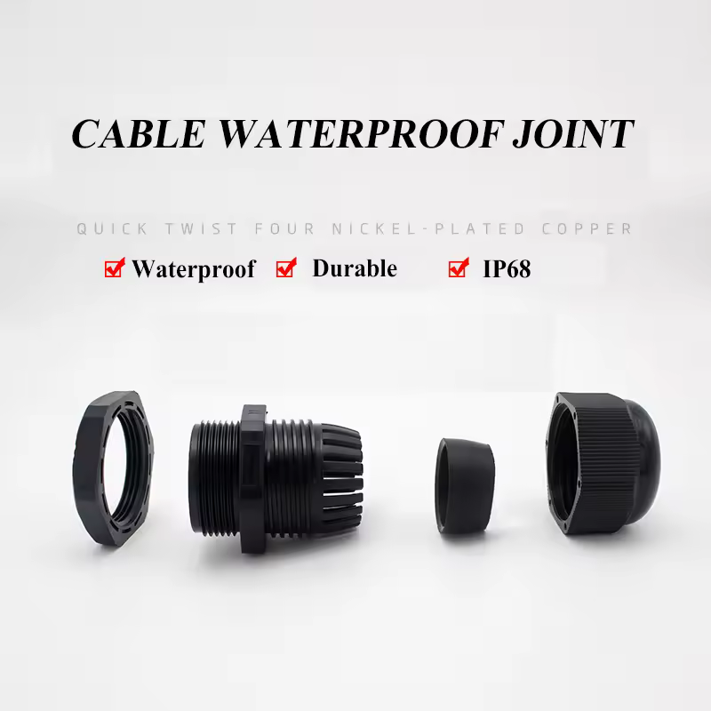 1/2/5/10pcs Waterproof Cable Gland Cable Entry IP68 PG7-PG36  White/Black Nylon Plastic Connector Joint - Image 3