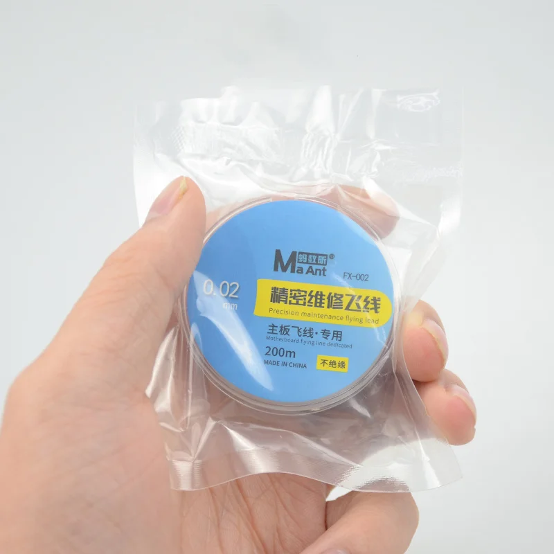 Ma Ant 0.009 مللي متر 200 متر الفضة الانتقال سلك 0.02 0.01 مللي متر الأسلاك النحاسية فائقة غرامة يطير خط آيفون بصمة اللوحة الرئيسية رقاقة إصلاح