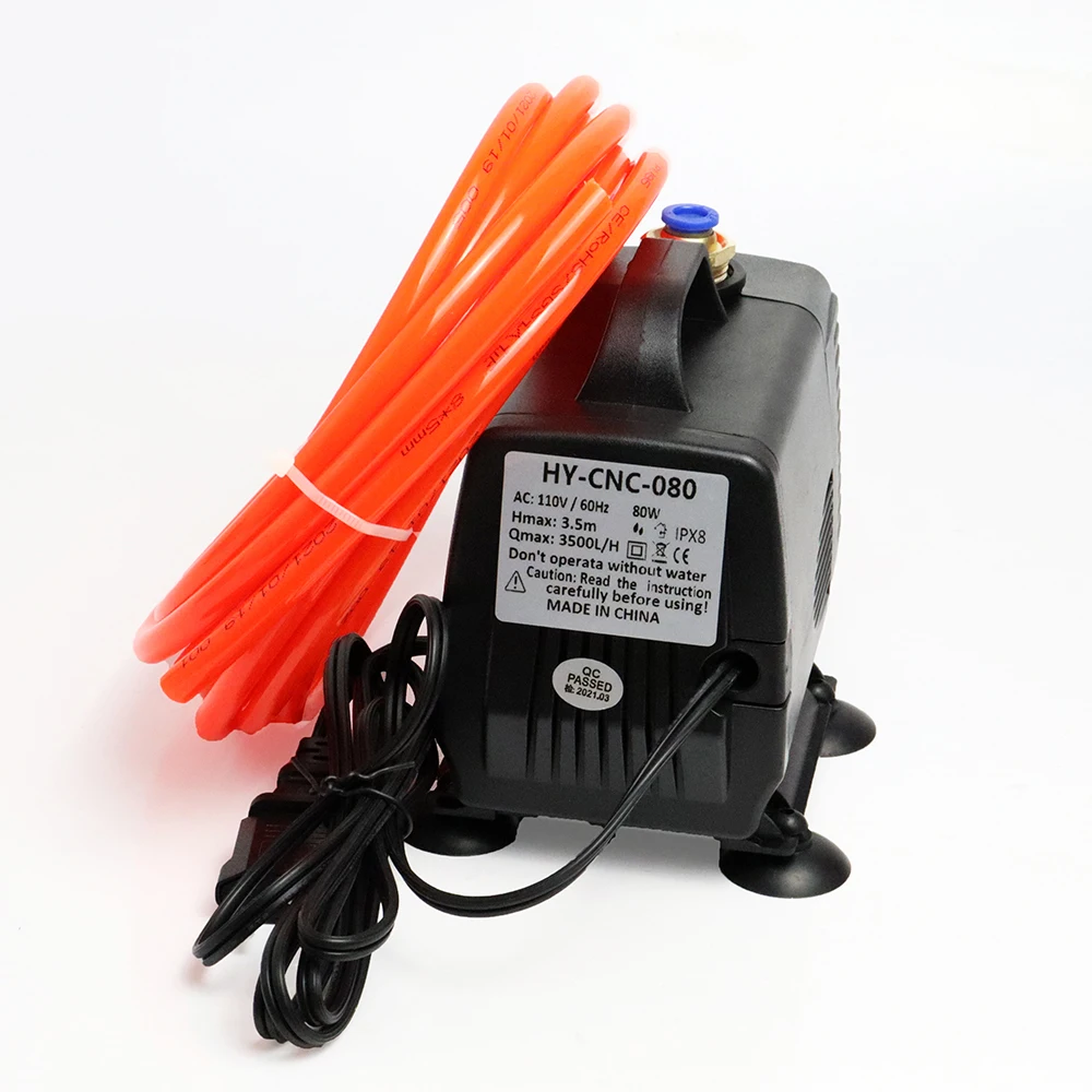 Imagem -05 - Água de Refrigeração do Eixo Mais 220v 110v Inversor Mais 65 mm 80 mm Braçadeira Mais 80w Bomba 5m Tubulação Mais 13 Peças Er20 Er11 para Roteador Cnc. 1. 5kw 2.2kw