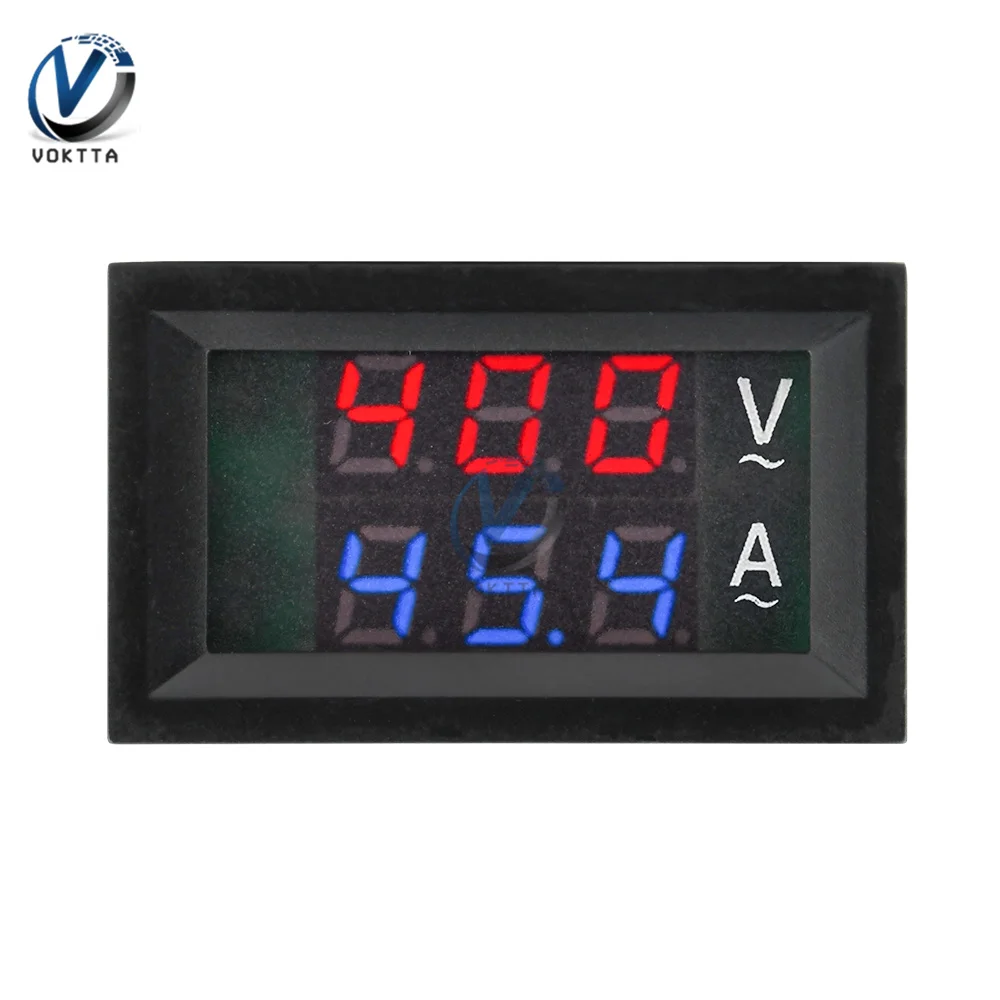 AC50 600V 220V Digital Voltmeter Ammeter Dual Display Voltage Current Meter Detector Meter Amperimetro LED Electrical Instrument