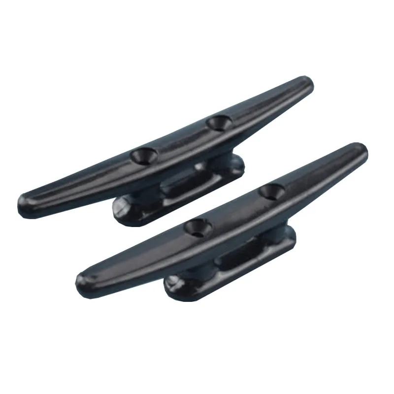 2PCS Marine Boat Black Nylon Deck Cleat 8"/200mm Rope Cleat Closed Base Boat Ties for Hardware Accessories view 2