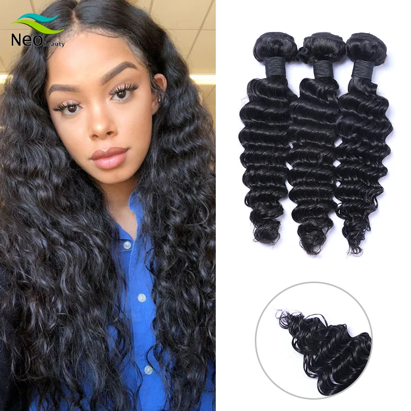 

3pcs/lot 8-30"Wholesale Brazilian Loose Deep Bundles Hair Weave Bundles Natural Color 100% Human Hair weave Remy Hair Extensions