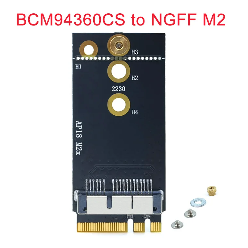 BCM94360CS2 BCM943224PCIEBT2 A/E Key Adapter Card Module 12+6 Pin Wireless WIFI Speed for NGFF 2230 M.2 Connector