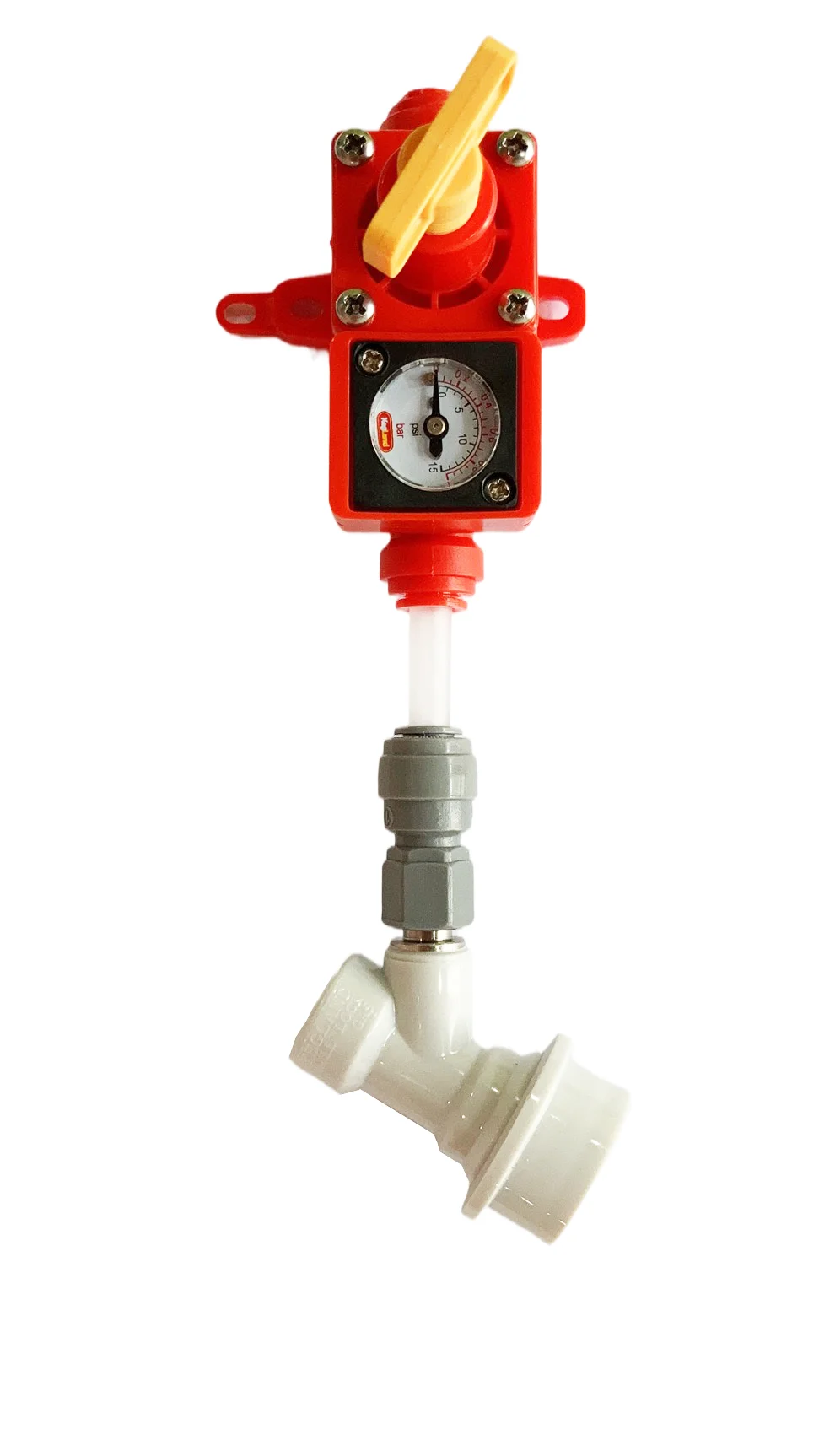 KegLand Duotight - Blowtie 2 Spunding Valve /Pressure Relief with Integrated Gauge 0-15psi   KL15042