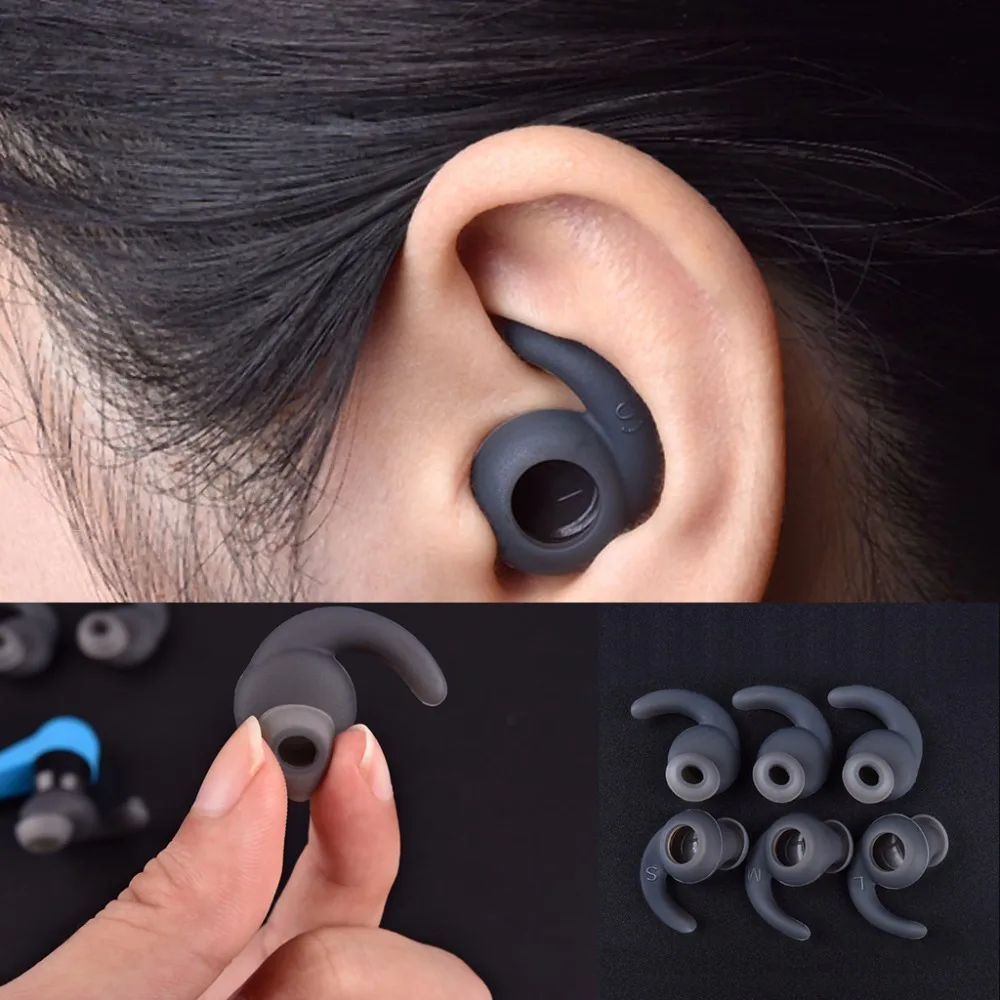 3 Pairs Silicone Earbuds Cover Soft Ear Hook For JBL Sports Bluetooth Headset S M L