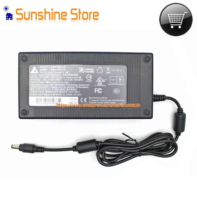 Original 150W Laptop Charger For Delta 54v 2.78A VI Efficency Level Power Adapter DPS-150AB-13