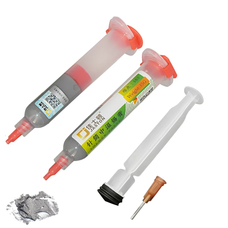 1pc 10cc Syringe Liquid Flux Soldering Paste 35g Leaded Stencil Welding Tool Low Temperature Melting Point 183C Tin Solder Paste