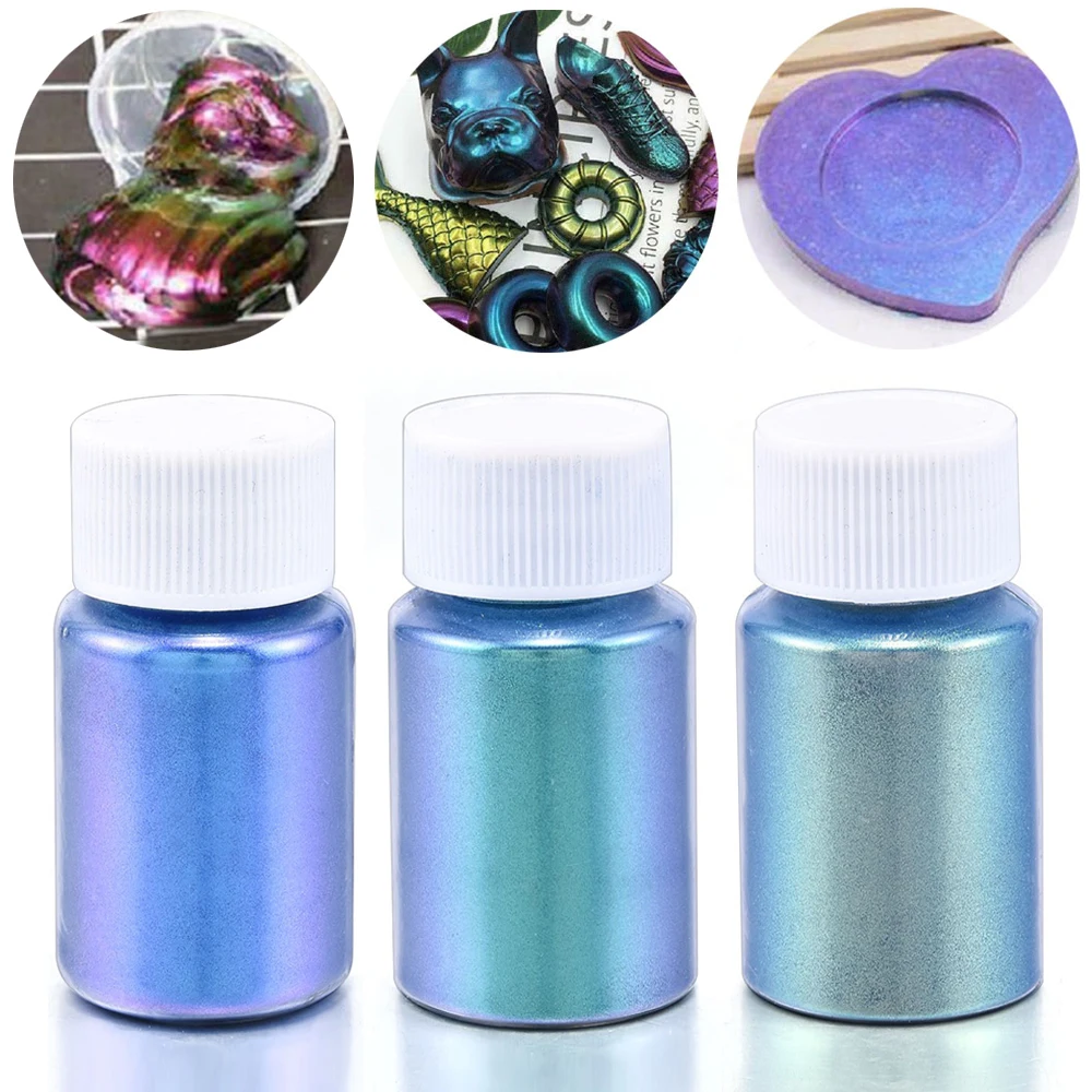 10g Metallic Color Mirror Nail Powder Resin Shinning Filling Flash Glitter UV Epoxy Resin Pigment Nail Art Decoration for Design