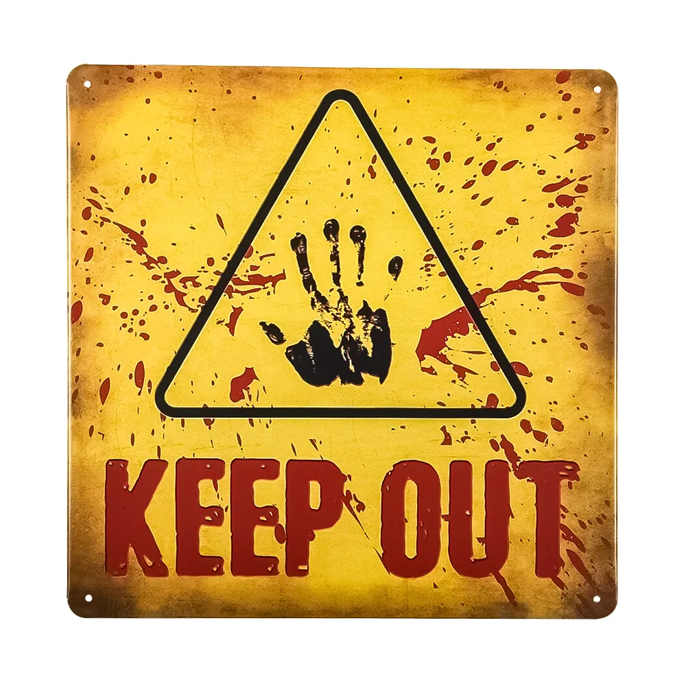 

DL-Halloween Decorations Beware Signs Keep out Signs Haunted House and Horror Themed Parties for Home Decor Beware Door Signs