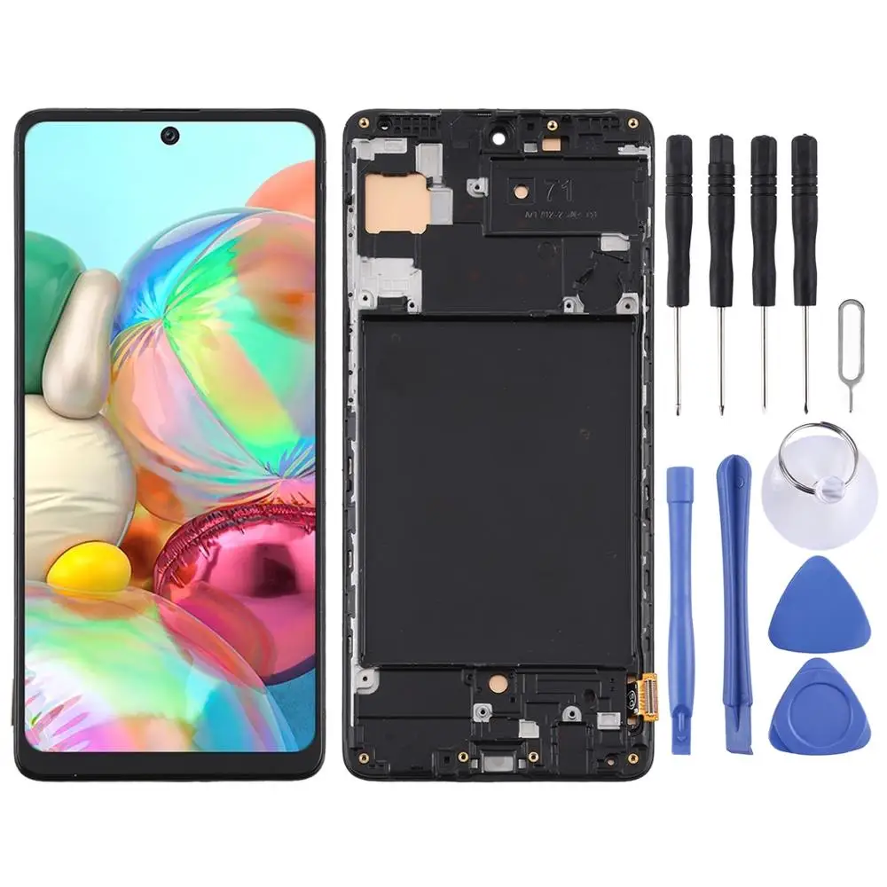 

For Samsung Galaxy A71/SM-A715 LCD Screen and Digitizer Full Assembly With Frame TFT Material (Black)