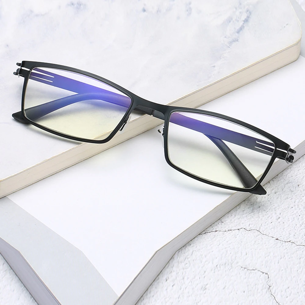 Modern Trend Titanium Alloy Black Luxury Men Full Rim Reading Glasses +0.75 +1 +1.25 +1.5 +1.75 +2 +2.25 +2.5 +2.75 +3 to +4