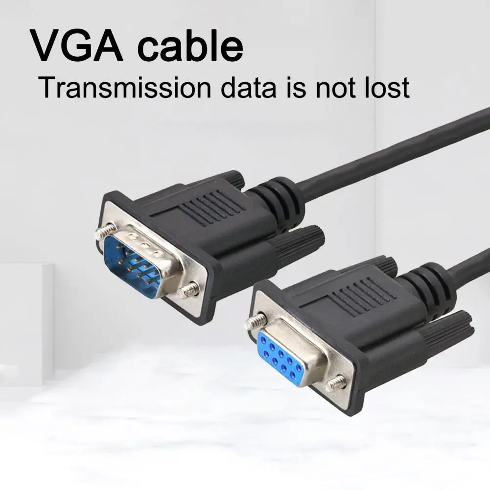 

VGA Extension Cable Practical HD-compatible 150/300cm 9Pin Male to Female Extender Cord Adapter for PC