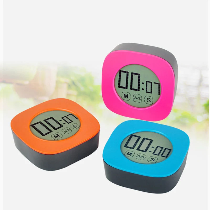 Touch Screen Student Reminder, Kitchen Timer, Adjustable Mute with Clock, Digital Scrolling Led Display, Modern and Simple