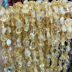 5-12mm Natural Yellow Citrines Crystal Loose Spacer Stone Beads For Jewelry Making DIY Necklace Bracelet Accessories 15