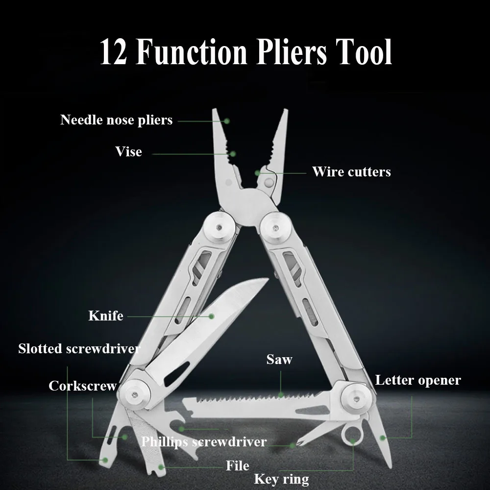 Stainless Steel Multitool Pliers Folding Pocket Knife Outdoor Survival Camping Tools EDC Wire Cutter Multi-tool Dropshopping