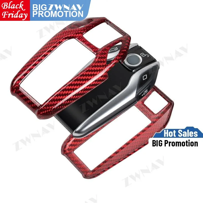 

Чехол для ключей из углеродного волокна для BMW 5 серии 7 серии для BMW Сменный чехол для ключей с ЖК-экраном