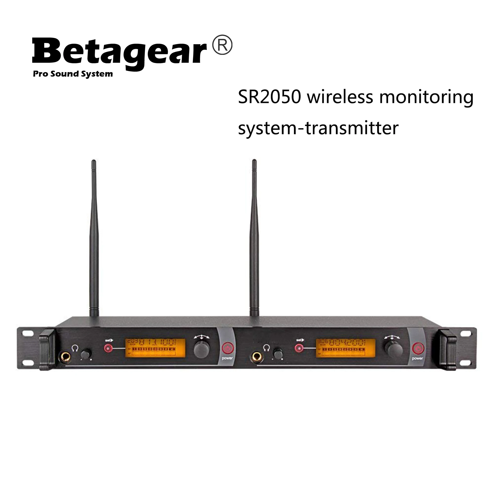 Betagear SR2050IEM Twin Monitor In Ear Monitoring System Mono Wireless Transmitter 4 Frequency Receiver Stage Audio Equipment